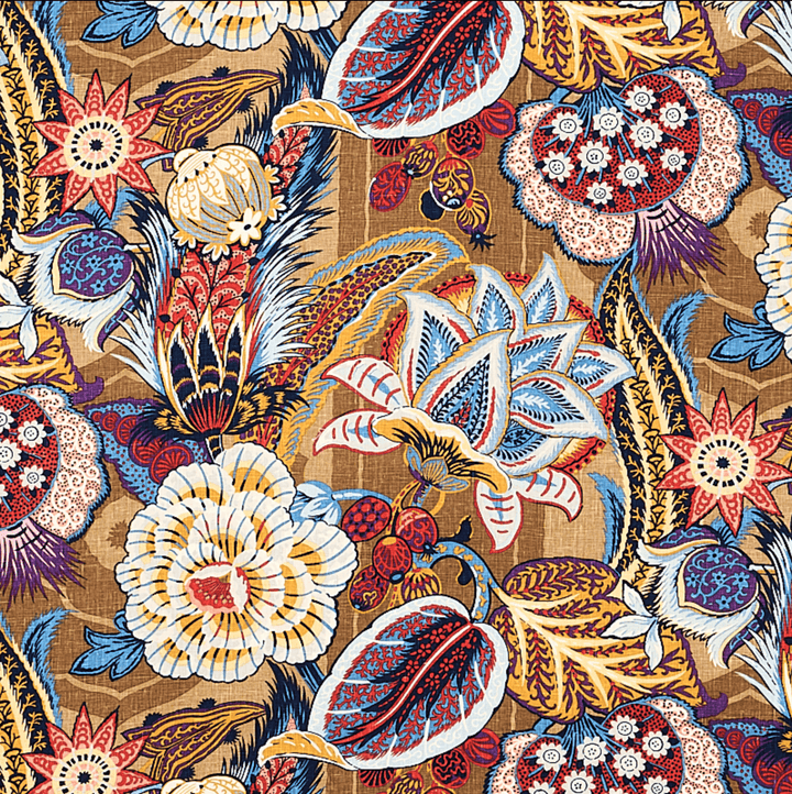 Schumacher Zanzibar Cerulean Fabric Swatch - Oona Pillow Design