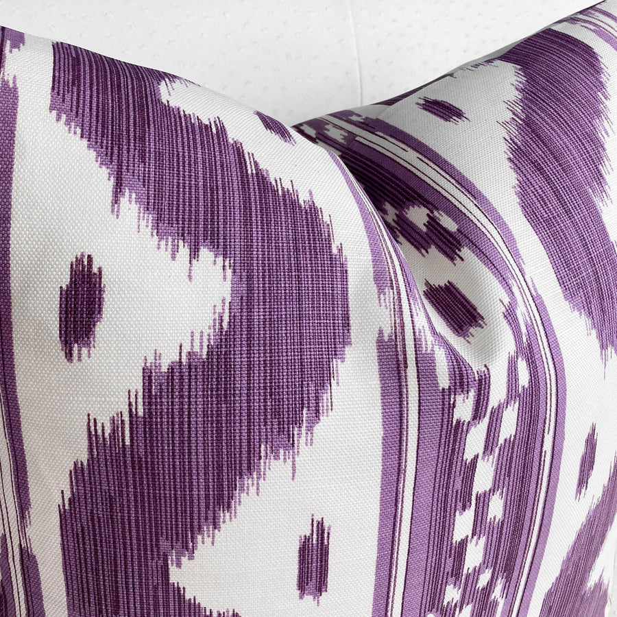 Quadrille Bali Hai Purple Pillow Cover - Oona Pillow Design