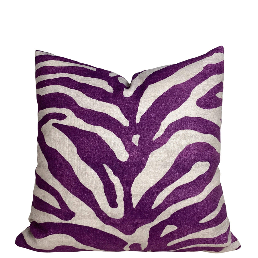 Thibaut Serengeti Eggplant Pillow Cover - Oona Pillow Design