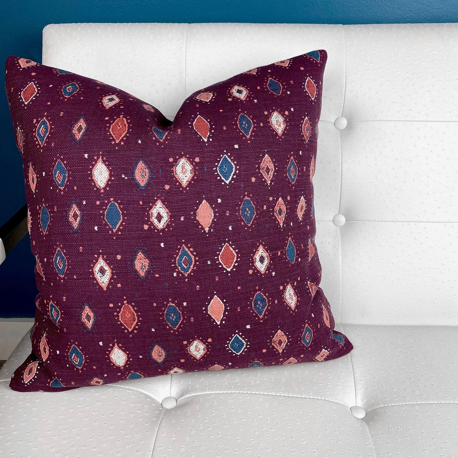 Peter Dunham Oona Aubergine Pillow Cover - Oona Pillow Design