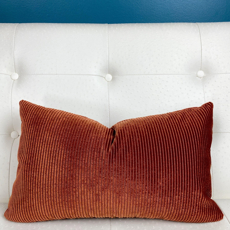 Vineyard Velvet Clementine Pillow Cover - Oona Pillow Design