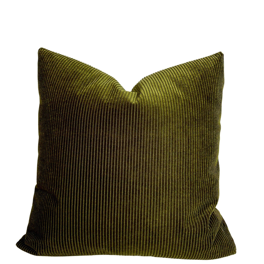 Vineyard Velvet Olive Pillow Cover - Oona Pillow Design